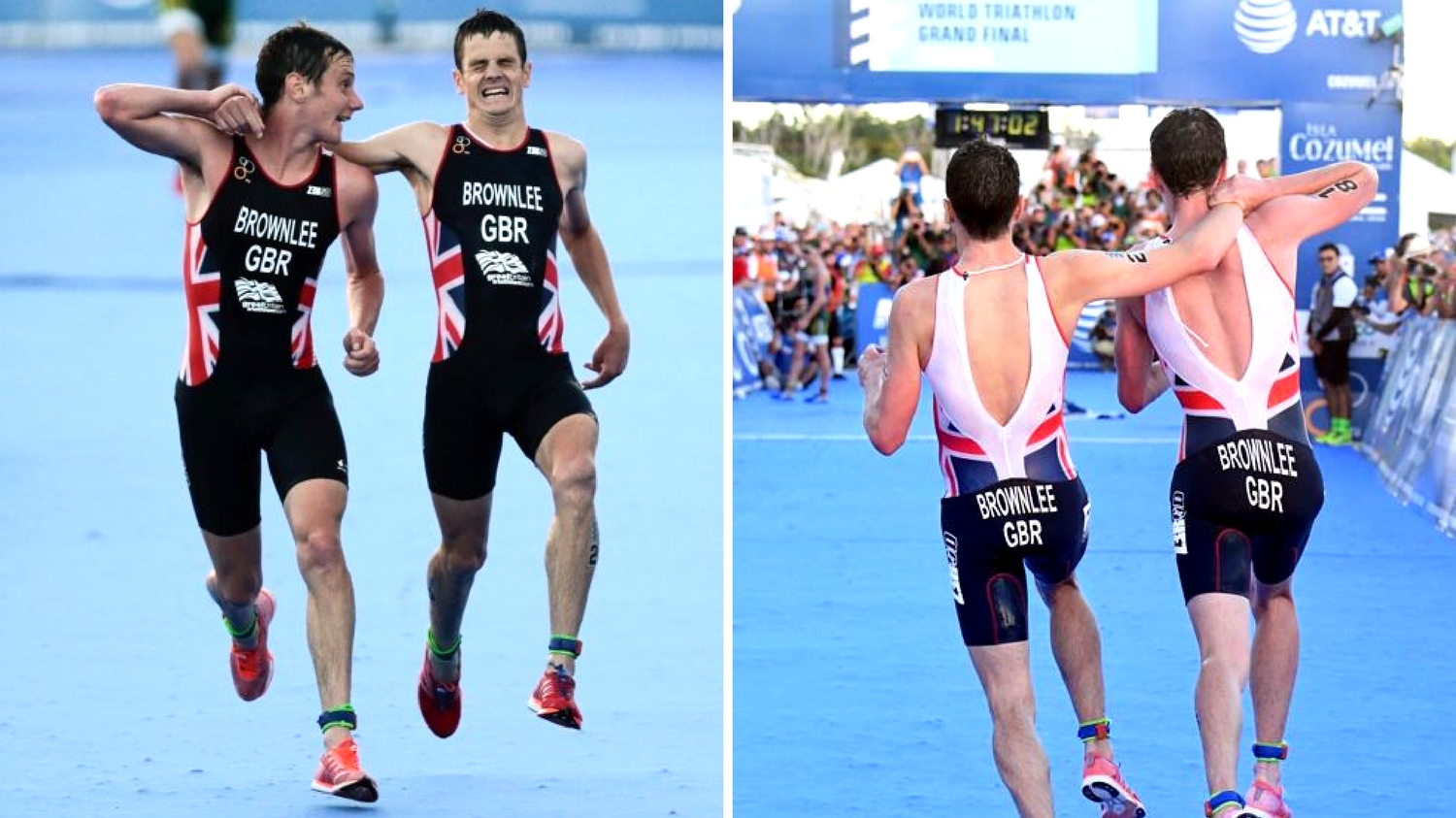 runners helping each other